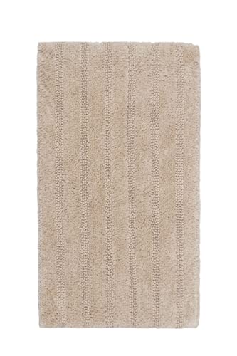 Linear 100% Cotton Reversible Bath Rug - color: Stone, size: 1'9" x 2'10"