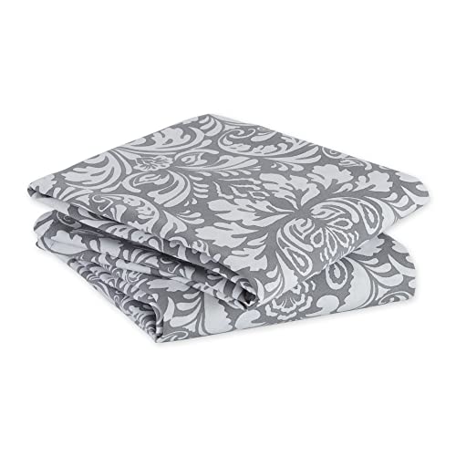 DII Cotton Dish Towel Set Damask Print, 18x28, Gray, 2 Count - color: Gray, size: Dishtowel, 18x28"