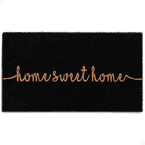 Door Mat - Welcome Mat for Front Door with Non-Slip Backing - Durable Coir Doormat - Perfect for Outside Entrance and Entryway Matt - Outdoor/Indoor - Rustic Greet - 17" x 30" - color: Rustic Greet, size: 1'5" x 2'6" (Rectangular)