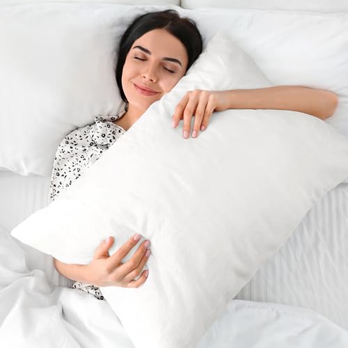 BEDELITE Flannel Pillow Cases Queen Size Set of 2, Bright White, 20x30 in | Super Cozy Fuzzy Velvet Pillow Shams with Zipper Closure, Soft Fleece Pillowcases for Bedroom, Sofa, Couch, All-Season Use - color: Bright White, size: 30" x 20" (Pack of 2)