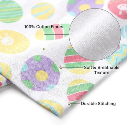 Urban Villa Cloth Napkins Cotton 20x20 (Set of 12) Egg Print - color: 006 Easter Print, size: 20" x 20" (Set of 12)