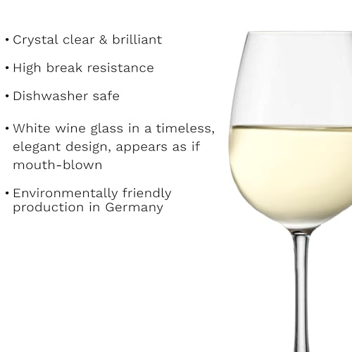 Stölzle Lausitz White Wine Glasses Weinland Set of 6, 11.75 oz – Wine Glasses Ideal for Heavy White Wines & Medium-Bodied Reds – Elegant White Wine Crystal Glass – Dishwasher Safe & Made in Germany - style: Coffee cup