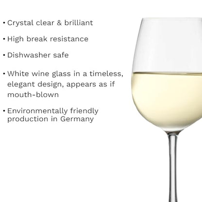 Stölzle Lausitz White Wine Glasses Weinland Set of 6, 11.75 oz – Wine Glasses Ideal for Heavy White Wines & Medium-Bodied Reds – Elegant White Wine Crystal Glass – Dishwasher Safe & Made in Germany - style: Coffee cup