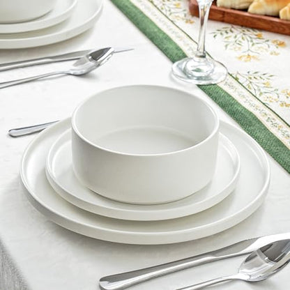 26 OZ Ceramic Cereal Bowls Set, 6 Inch, Set of 4, Modern White | Handcrafted, Dishwasher & Microwave Safe, For Breakfast, Soups, Oatmeal, Ramen, Pho, Udon, Soba - color: White, size: Cereal Bowls Set (4PCS)