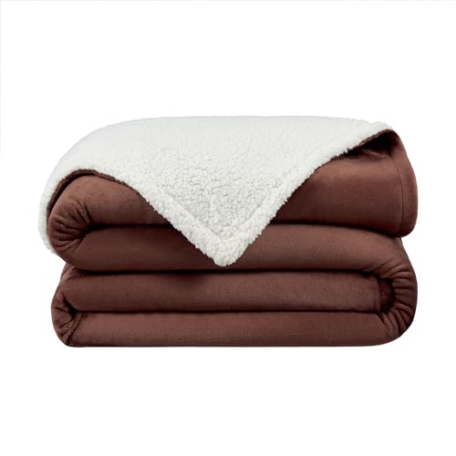 Arkwright Sherpa Fleece Throw Blanket - Plush Fluffy Warm Reversible Soft Sherpa Throw Blanket for Home, Couch, Sofa, Bed, Camping and Travel, 50x60 in, Brown - color: Chocolate Brown, size: Throw (50x60) Pack of 1