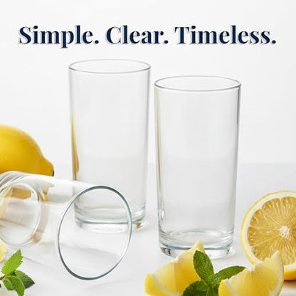 US Acrylic Classic Clear Plastic Reusable Drinking Glasses (Set of 6) 16oz Water Cups | BPA-Free Tumblers, Made in USA | Top-Rack Dishwasher Safe (Pack of 18) - color: Clear, size: Water Tumblers (Pack of 18)