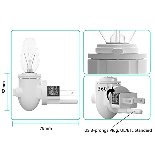 Plug in Wax Melt Warmer, Plug in Wax Warmers for Scented Wax, Scentsy Diffuser for Fragrance Oil Wax Melter Decoration with Two Bulbs