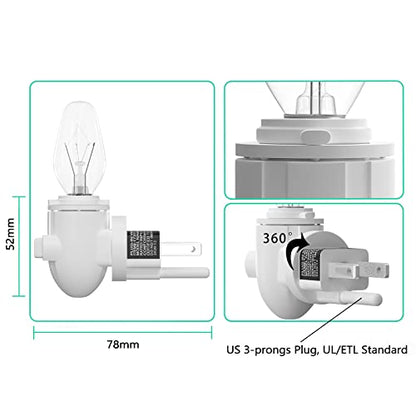 Plug in Wax Melt Warmer, Plug in Wax Warmers for Scented Wax, Scentsy Diffuser for Fragrance Oil Wax Melter Decoration with Two Bulbs