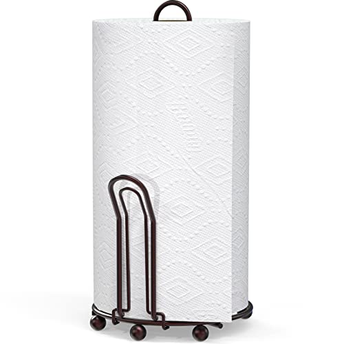 Simple Houseware Paper Towel Holder for Kitchen Countertop, Bronze - color: Bronze