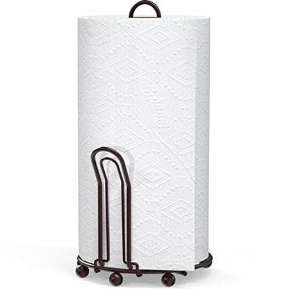 Simple Houseware Paper Towel Holder for Kitchen Countertop, Bronze - color: Bronze