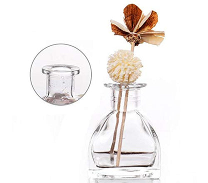50ml/1.69 Fl Oz Square Glass Diffuser Bottles, DIY Replacement Reed Diffuser Jars, Fragrance Accessories for Diffuser Sets - size: 1.7 Ounces