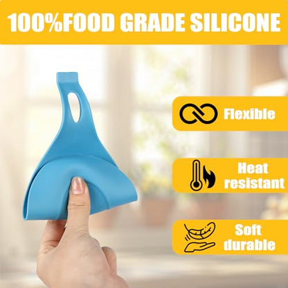 6 pcs Silicone Spoon Holders,Heat Resistant Spoon Rests Kitchen Utensils Holder for Stove Spoon Holder,Tongs,Ladles