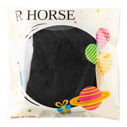 R HORSE 6Pcs Black Pot Holders with Pocket for Kitchen, 7''x 9'' | Cotton Potholders, Heat Resistant Oven Mitts, Non-slip Terry Cloth Trivet, Ideal for Baking Cooking, Machine Wash - color: Black