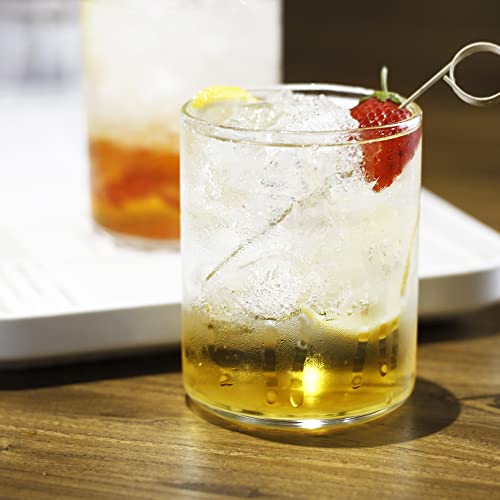 LUXU Drinking Glasses,2pc Thin Highball Glass 15 oz,2 pc Tall Glass19 oz | Lead-Free Glassware,Clear Everyday Drinkware,Water Glasses,Mojito Glass Cups,Bar Glassware,and Mixed Drink Cocktail Glass Set - style: 15 OZ + 19 OZ