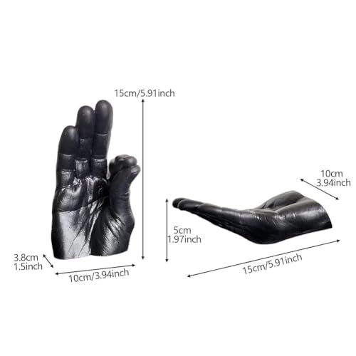 Hand Statues Incense Holder - Incense Burner Ash Catcher, Handcrafted Incense Stick Holder with Ash Catcher, Artisan Incense Burner for Meditation & Yoga (Black) - color: Black