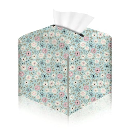 Floral Tissue Box Cover, Tissue Box Holder for Home, Office 5x5IN - color: Flower 374