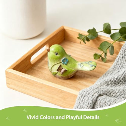 Home Shelf Decor, Green Bird Statue - color: Green