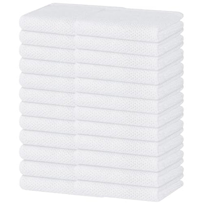 Homaxy 100% Cotton Waffle Weave Kitchen Dish Towels 24-Pack, White | 13 x 28 Inches, Ultra Soft Absorbent Dish Towels, Quick Drying Cleaning Towels - color: White, size: 13 X 28 - 24 Pack