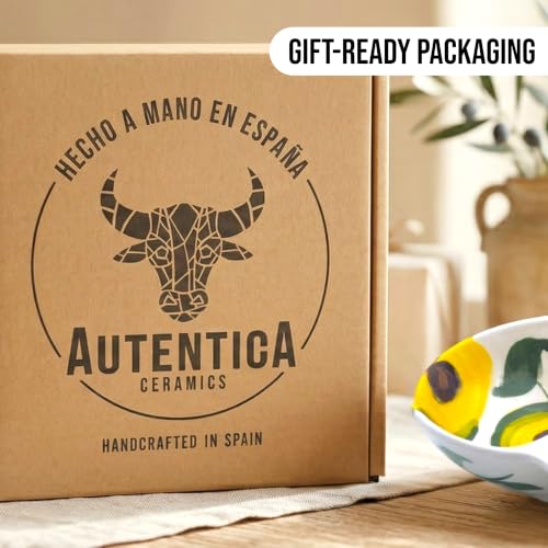 3-Compartment Ceramic Serving Dish, Handmade in Spain | 7.5” divided chip and dip bowl with lead-free glaze, microwave, oven and dishwasher safe, ideal for tapas, snacks and sauces - color: Rustic Avocado