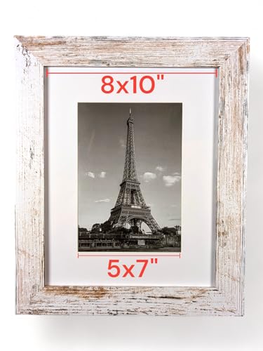 Concealment Picture Frame Hidden Gun - Secret Storage - Hidden Compartment - 8x10-5x7 - color: White
