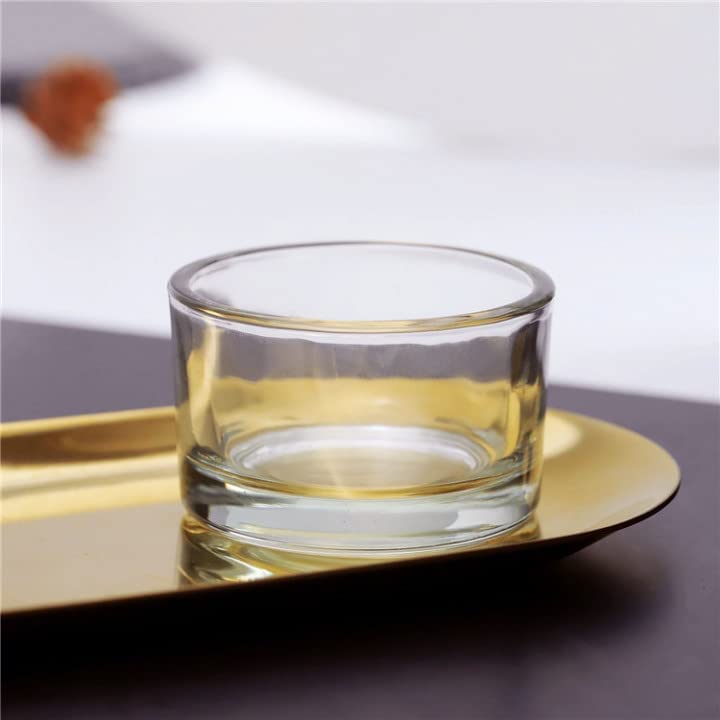 GOLDEAL 30 PCS Small Clear Glass Tealight Candle Holders,Tealight Holders Bulk Use for Weddings Parties Dinner,for 1.5" Tealight. as Well as Candle Mould… - color: Clear