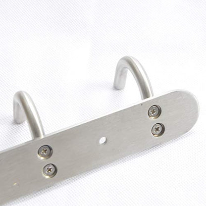 Towel Hook Rack Brushed Nickel - Sagmoc 17-Inch Coat Hook Rail Wall Mounted with 7 Round Hooks, Durable Wall Hangers for Bedroom, Bathroom, Foyer, Hallway (304 Stainless Steel) - size: 7R hooks