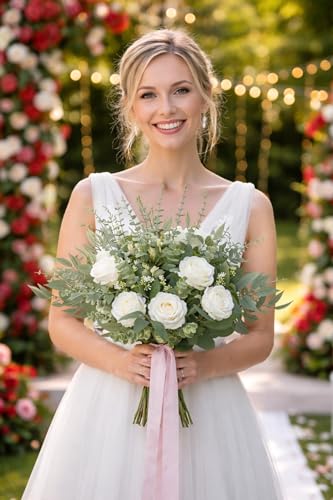 Artificial Eucalyptus Leaves 130 Stems Faux Greenery Branches for Vase Arrangement Wedding Decor Indoor Outdoor Table Centerpiece Home Decoration