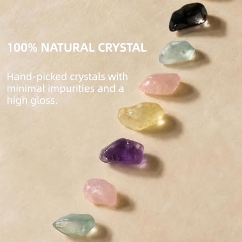 Reed Diffuser Home Fragrance Set 6oz with Real Dried Flowers & Natural Crystal Stones for Positive Energy – DIY Aromatherapy Gift, Safe for Kids and Pets (Violet Spirit)