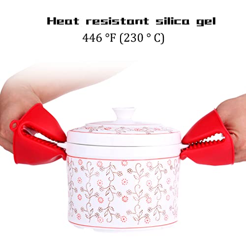 NEPAK 4 Pairs Silicone Cooking Pinch Grips Oven Mitts Potholder for Kitchen Cooking & Baking - size: 4 Pairs
