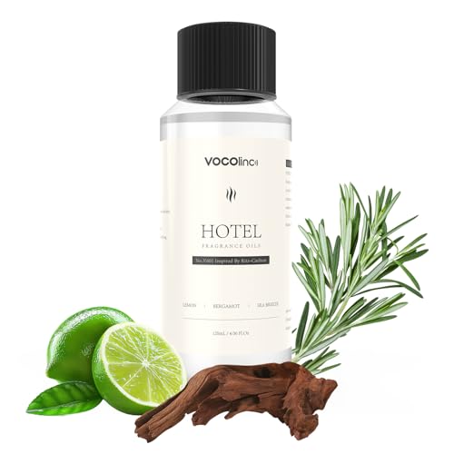 VOCOlinc Hotel Collection Diffuser Oil - Ritz-Carlton - Inspired by Luxury Five Star Hotel Lobby Scent Oil for Waterless Oil Diffusers, Luxurious Scents of Lemon, Bergamot, and Sea Breeze (4.06 OZ)