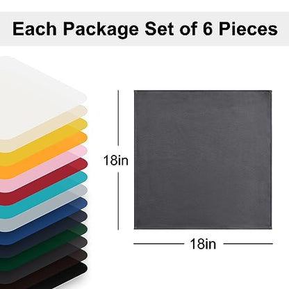 Cloth Napkins Set of 6, 18 x 18 Inch, Washable Grey Dinner Napkins with Hemmed Edges for Restaurant, Wedding and Holiday - color: Dark Grey, size: 18" x 18" (Set of 6)