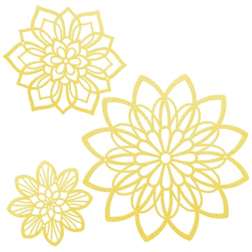 Zzbakress 3 Pcs Metal Flowers Wall Art Bathroom Wall Decor (Gold Elegant) | Farmhouse Flower Bathroom Decor Wall Decorations For Bathroom, Living Room, Office, Kitchen, Hallway And Outdoor - color: Gold Elegant