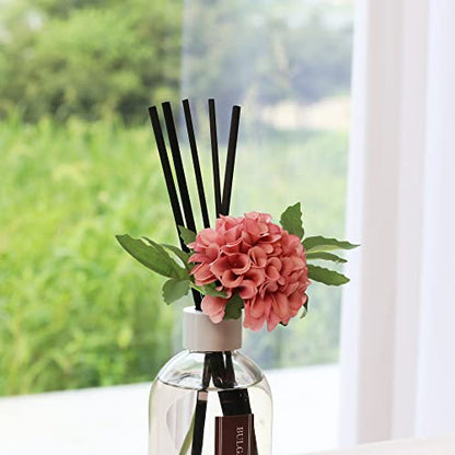 Flower Air Fresheners For Home, Sweet Rose Scent Room Non Plug In, Desk Reed Diffuser, Pink Air Freshener For Bathroom - color: Bulgarian Rose