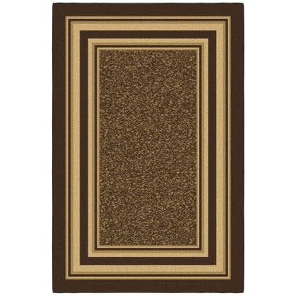 Ottomanson 3x5 Area Rugs – Ultra-Thin Entryway Rug - color: Border Brown, size: 3'3" x 4'7" (Area Rug)