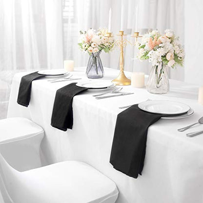 Bailarina Cloth Napkins Set of 80,17x17 inches Dinner Napkins Cloth Washable,Polyester Square Table Cloth Napkin Bulk with Hemmed Edges Ideal for Banquets, Parties and Weddings-Black - color: Black