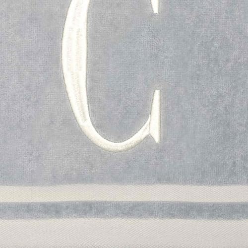 Avanti Linens - Towel Set, Soft & Absorbent Cotton, Embroidered Bathroom Decor, Set of 5 (Monogram Collection, Initial C) - style: C