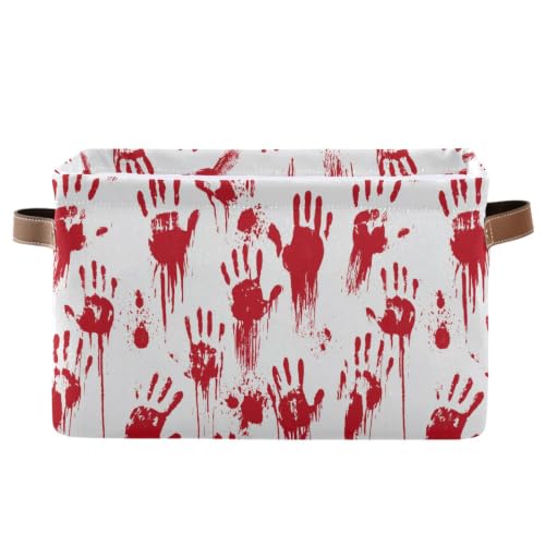Skull Hand Rectangular Storage Basket Organizer Bin Shelf Baskets For Clothes Gifts For Home Office Dorm - color: Skull Hand