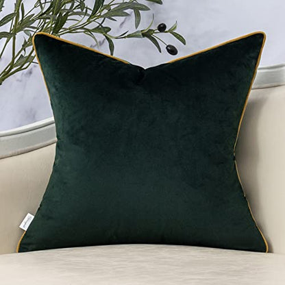 Green Square Throw Pillow Cover Wavy Velvet Cushion Cover Modern Zippered Pillowcase for Sofa Couch Bedroom Living Room Chair, 18 x 18 Inch - color: Green, size: 18" x 18" (Pack of 1)