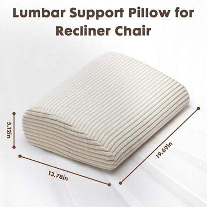 Large Lumbar Cushion Lumbar Support Pillow, Ergonomic Lumbar Pillow with Machine Washable, Help Relieve Pain of Back, Lumbar, Tailbone and Sciatic Nerve Support. (Beige) - color: Beige
