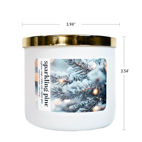 Colonial Candle Sparkling Pine Scented Candle, Holiday Scented Candle - Made in The USA - color: Sparkling Pine