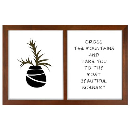 Golden State Art, 8x10 Double Picture Frame, Display Two 8x10 Photos(Brown) | Solid Wood - Real Glass For Wall Mounting (Brown, 1 Pack) - color: Brown, size: 2 Openings 8x10
