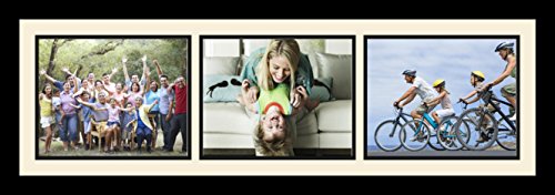 ArtToFrames Collage Photo Frame Single Mat with 3-8x10 Openings with Satin Black Frame and Black mat. - color: 3 - 8x10 - (2134), size: Black