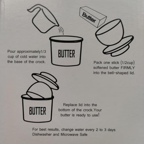 Butter Jar, French-Style Butter Dish with Lid, with Water Line, Countertop Suitable, Housewarming Gift Box, Kitchen & Home Decoration (gradient blue, Ceramic) - color: gradient blue