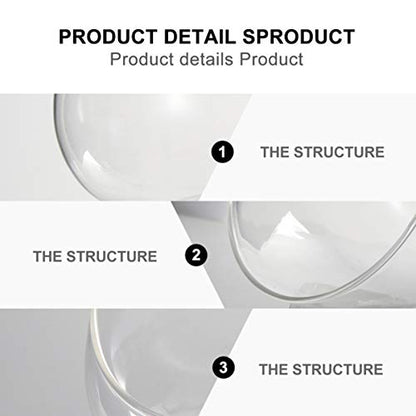 Cabilock Clear Slant Cut Bubble Bowl Glass Vase Bowl Round Globe Planter Terrarium Orb Candy Dish Fruit Jar Floral Container for Home Office Decor