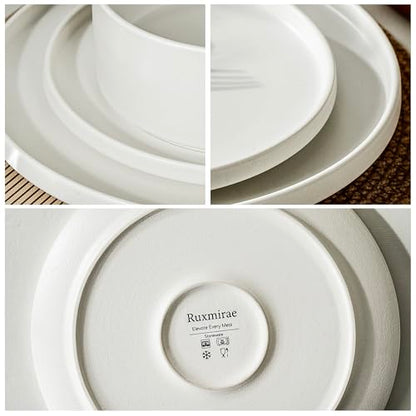 Stoneware Cereal & Soup Bowls Set of 4, 6 Inch, Matte White | Matte Glaze Ceramic, For Breakfast & Oatmeal, Microwave Safe, Dishwasher Safe - color: White, size: Cereal Bowls Set (4PCS)