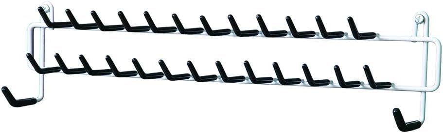 ClosetMaid Epoxy Coated Steel 8051 Tie and Belt Rack, White, 3.5 (Pack of 12) - size: 3.5 (Pack of 12)