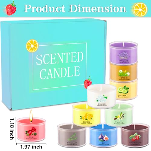 Aromatherapy Scented Candles 20 Pack - Small Candle Gift Set for Women with 10 Scents, 35g Long-Lasting Soy Wax Candles for Relaxation, Yoga, Bath, Home Decor, Mother's Day, Birthday Present