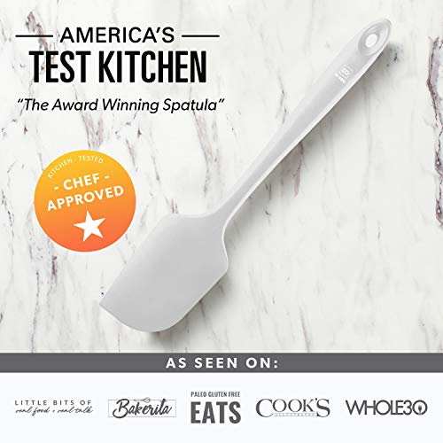 DI ORO Silicone Spatula Set - 600F Heat Resistant, 3-Pc Stone | Rubber scraper won't scratch nonstick pans; For baking, cooking, mixing, and frosting; BPA-free and dishwasher safe - color: Stone
