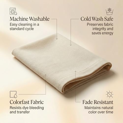 ACCENTHOME Accent Home 100% Cotton Napkins, Delicate Cloth Napkins for Dinners, Parties and Weddings，18 x 18 Inch Set of 6 - Natural | 100% Pure Cotton Napkins, Economy Pack, Multi Purpose Use, Machine Washable, Cotton - color: 17 - Natural - Twill, size: