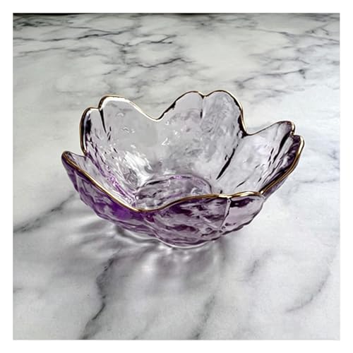 Small Jewelry Dish Tray, Flower Ring Dish Jewelry Tray, Nightstand Decor Glass Trinket Dish, Jewlery Plate Crystal Ring Holder Dish, Gifts Engagement Jewelry Bowl Dish for Rings, Earrings (Purple) - color: Purple